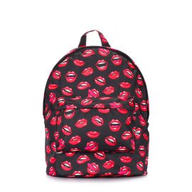 фото рюкзак POOLPARTY backpack-lips-black купить