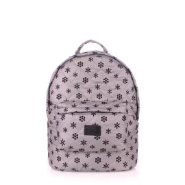 фото рюкзак POOLPARTY backpack-snowflakes-grey купить