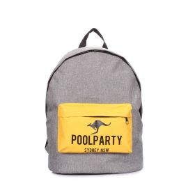 фото рюкзак poolparty backpack-yellow-grey купить