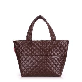 фото сумка POOLPARTY broadway-quilted-brown купить