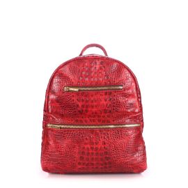 фото рюкзак POOLPARTY mini-bckpck-leather-croco-red купить